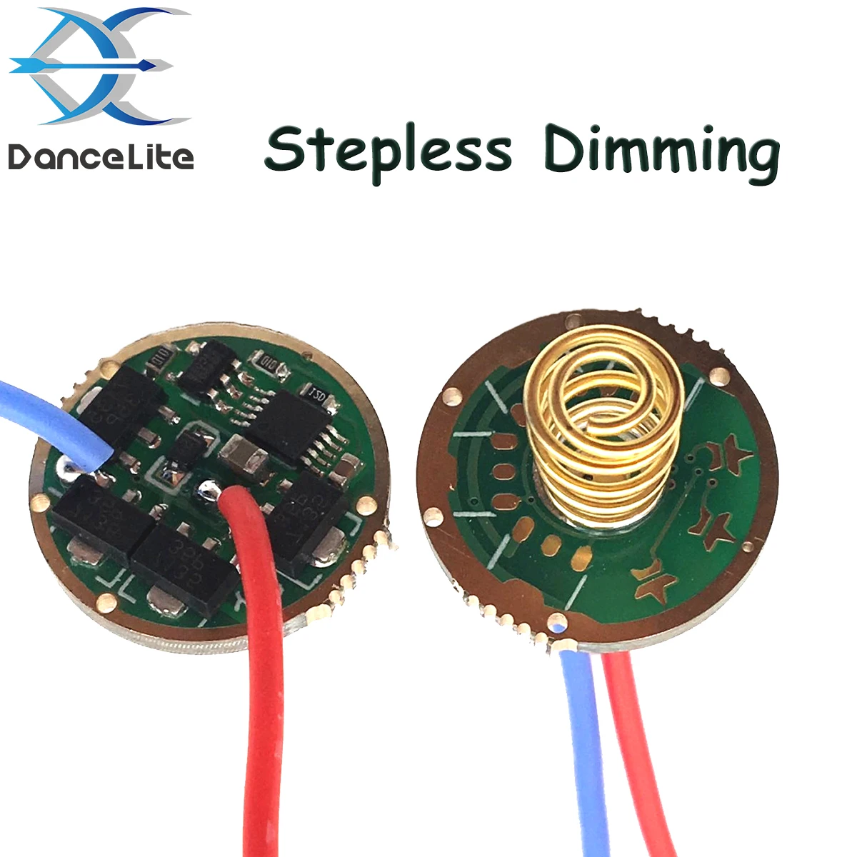 

1PC 17mm AMC7135x4/6 Stepless Dimming Mode LED Flashlight Driver Circuit Board with Memory Function