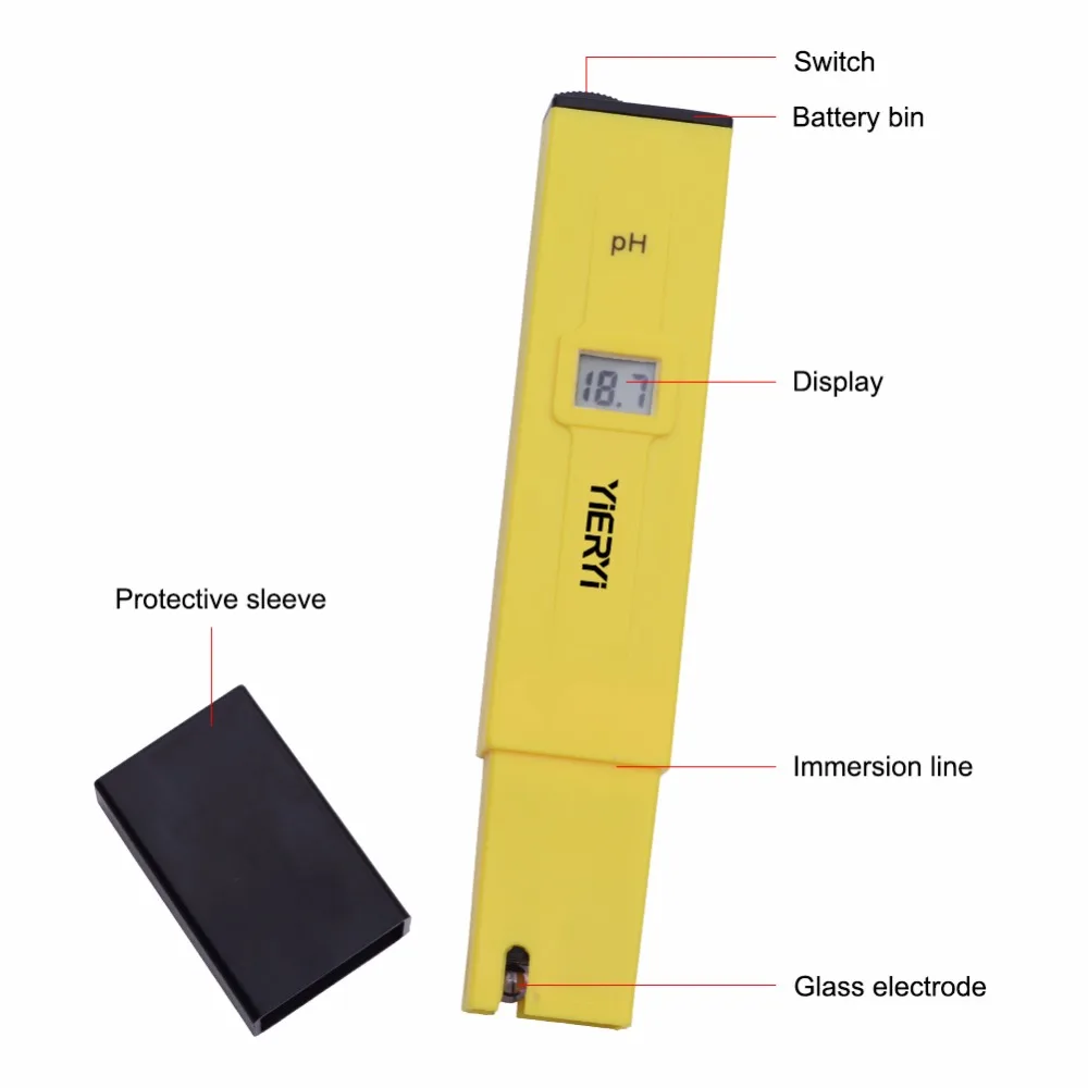 Новинка yieryi карманная Ручка pH метр Цифровой тест er 0,0-14,0 pH Тест аквариум бассейн лаборатория воды с пластиковый чехол