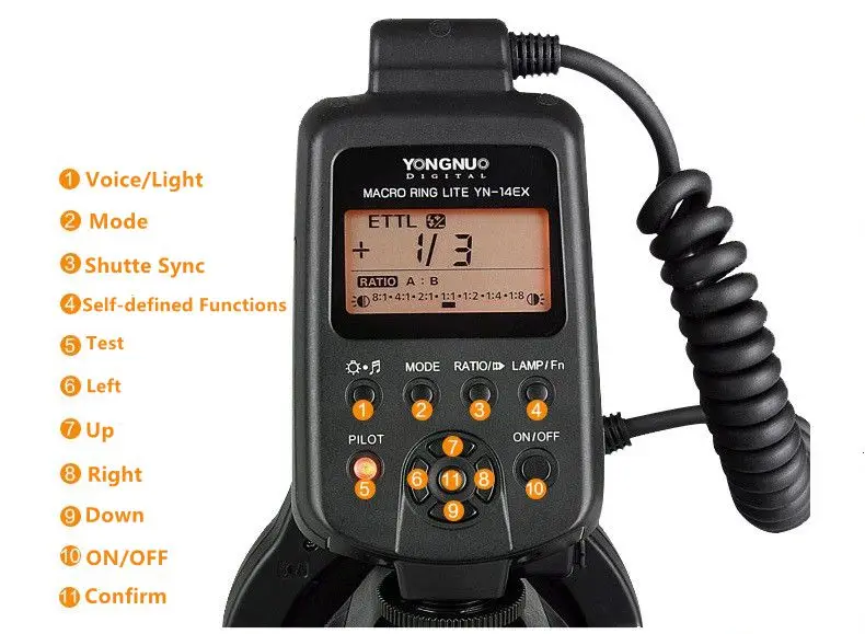 YongNuo YN-14EX YN14EX ttl макро кольцевой светильник вспышка с адаптером кольцо Speedlite для Canon DLSR 550D 650D 5Ds 5Dsr 760D 5D 750D 6D