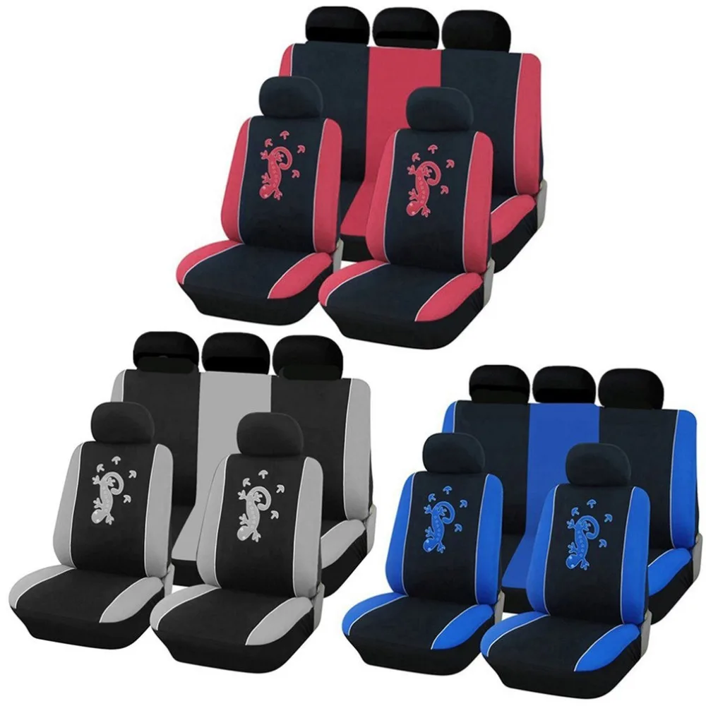 

1 Set Universal Car Seat Cover Salamander Pattern Car Polyester Fabric Embroidery Updated Version Car-styling Drop Shipping