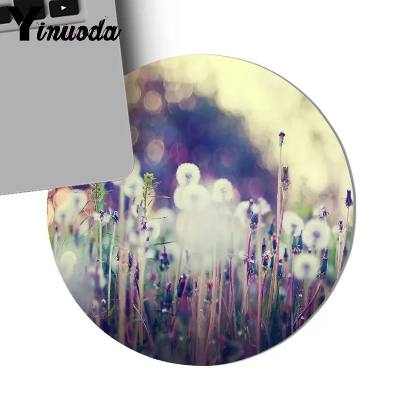 Yinuoda Custom Skin Dandelion Flowers Rubber PC Computer Gaming mousepad DIY Luxury High-end Protector mousepad gamer