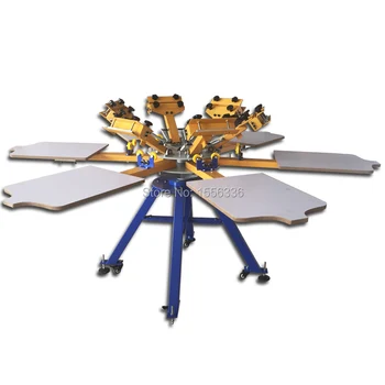 

silk screen printing machine 6 color 6 stations for t-shirt screen printer