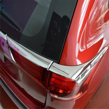 

WELKINRY car auto cover for Mitsubishi Outlander 2016 2017 2018 ABS Chrome rear tail lamp light taillamp eyelid eyebrow trim