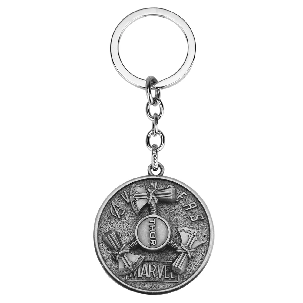 

Thor Axe keychain Hammer Rotating Round Keychain Avengers Infinity War Superhero Keychain Key Ring Chaveiro Mask Key Chain Jewel