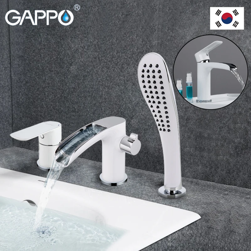 

GAPPO Shower System white chrome bathtub faucet bathroom shower faucet tap bath shower faucet set waterfall basin mixer