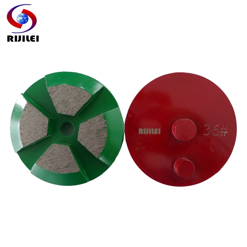 

RIJILEI 12 PCS 80mm Metal diamond grinding cup wheel 3inch Diamond Grinding Disk for Concrete Floor grinder Grinding shoes T40B