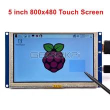 GeeekPi 5 pouces 800*480 LCD HDMI écran tactile pilote gratuit pour Raspberry Pi 4B/3B +/3/2 modèle B/PC Windows(China)