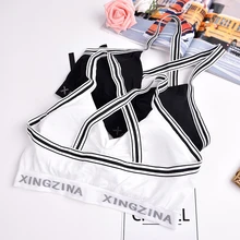 Тренажерный зал спортивные бюстгалтеры одежда для фитнеса, йоги спортивный бюстгальтер без косточек из хлопка спортивная одежда для Для женщин стрейч спортивный топ-бюстгальтер