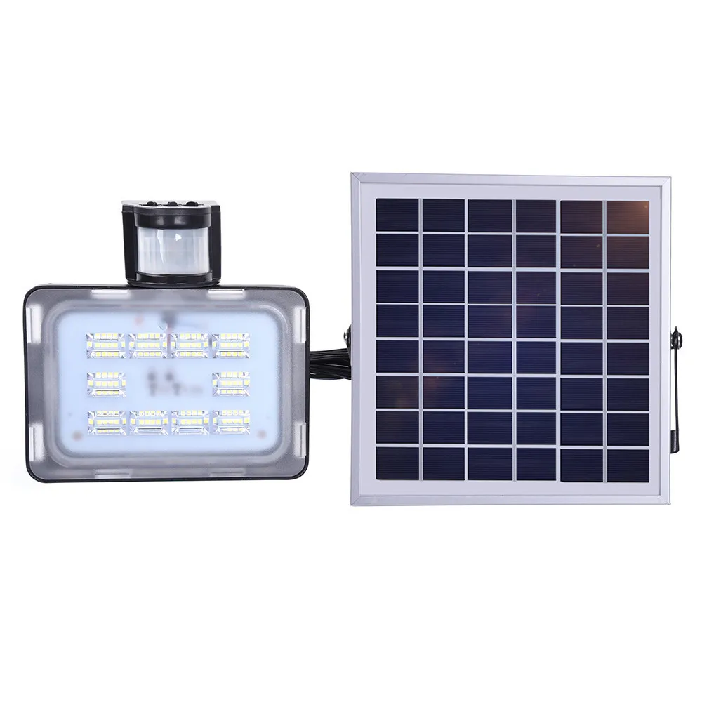 Conduziu a Luz de Inundação Sensor de Movimento Parede do Jardim ao ar Holofote à Prova Lâmpada Solar 50w 12v Pir Sentido Holofotes Ip65 Livre d' Água 10w 20w 30w 7 Lâmpada Solar 10W 20W 30W 50W 12V