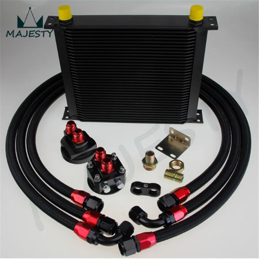 34 ROW AN10 UNIVERSAL ENGINE TRANSMISSION OIL COOLER + FILTER
