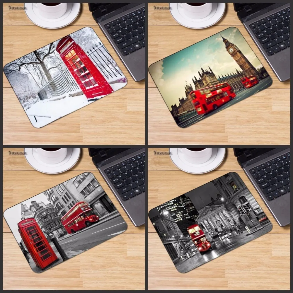 

Yuzuoan New Designs london bus england telephone Large Mouse pad PC Computer mat Size for 22x18cm 25x20cm 29x25cm Resistant Dirt