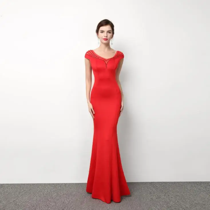 SVKSBEVS роскошный кристалл О Шея Элегантный Bodycon Длинные платья русалки пикантные вечерние Иллюзия спинки платье Макси