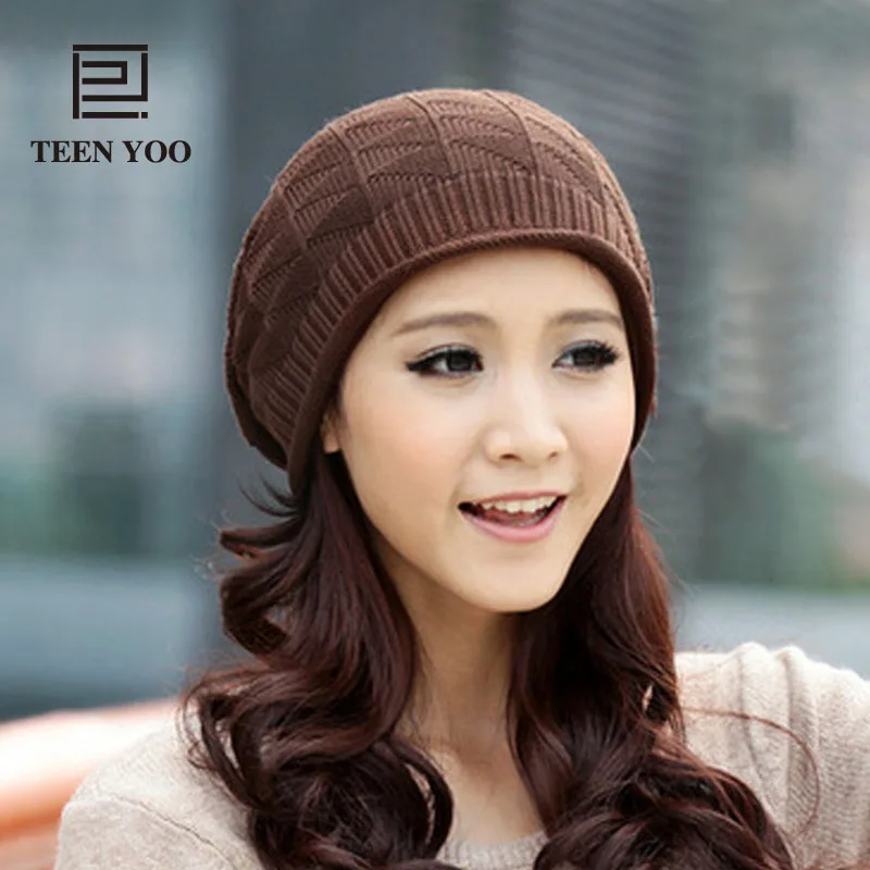 

Winter Knit Cap Beanie Hat For Women 100% Rayon Solid Warm Hat Female Spring Women Gravity Falls Cap 3 Colors