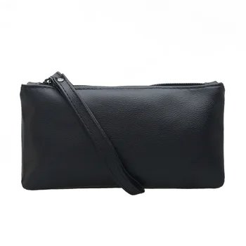 

High Quality Cards Holder Phone Coins Handbag Simple Fashion Women Female PU Leather Wallet Zipper Long Purse Popular FA$1