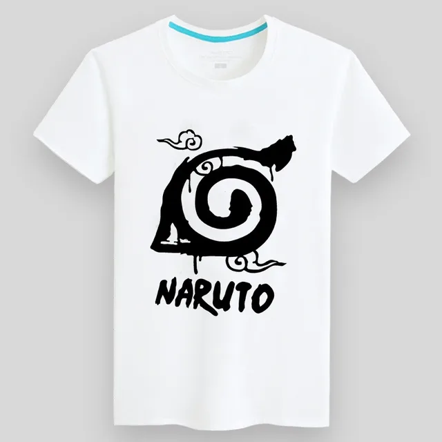Naruto Streetwear Male Uzumaki/Sasuke Short Fitness T-shirts