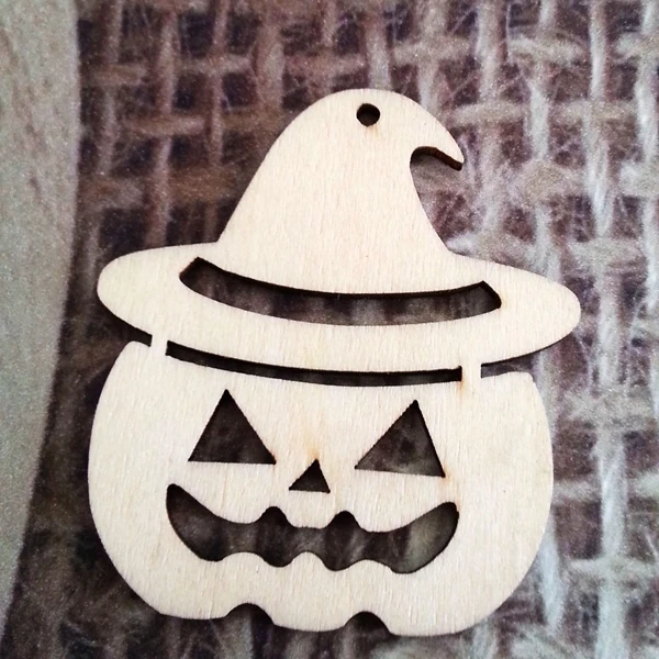 Cut Out wood pumpkin halloween decoration hanging | Дом и сад