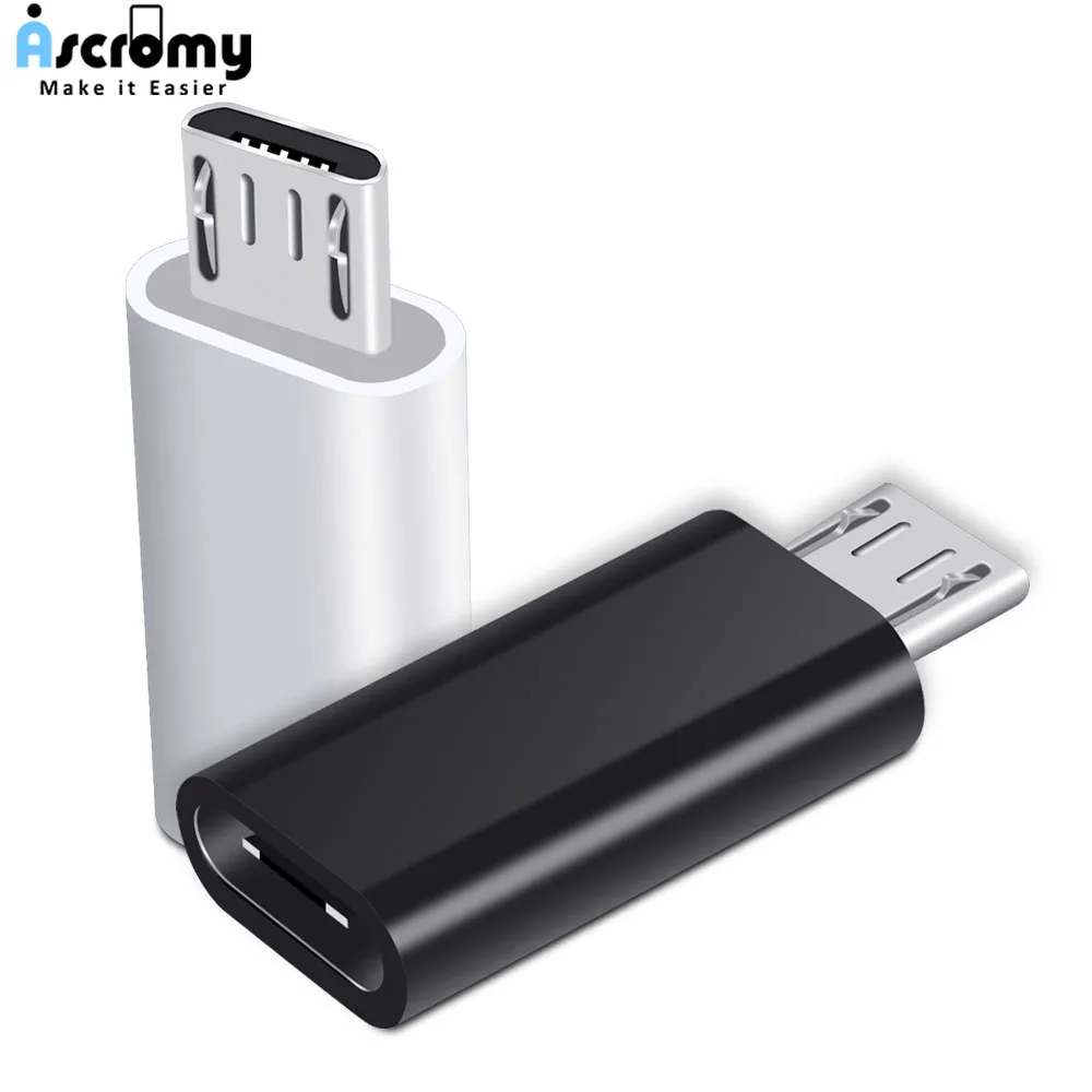 

Ascromy Type-C USB C to Micro USB Adapter Converter Data Sync Charging Connector For Samsung Galaxy S7 Edge Xiaomi Android Phone