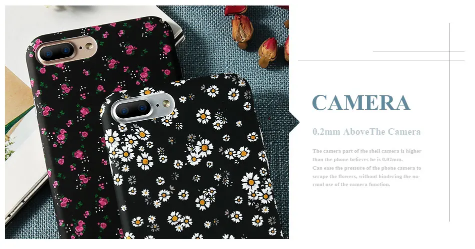 YEMIAO Flower Pattern Case For iPhone 5 5S SE 6 6S 7 8 Plus X Case Vintage Slim Black Hard PC Back Cover For iPhone 8 X 10 Case (3)