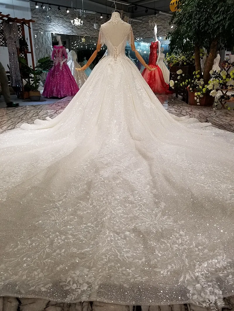 AIJINGYU/свадебное платье с рукавами, роскошное кружевное платье с пайетками, модное свадебное платье