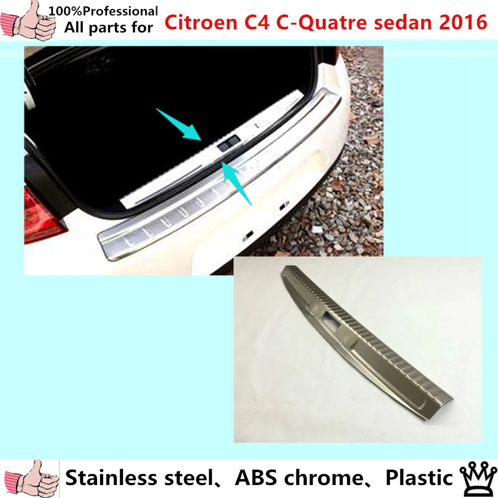 

Car cover Stainless Steel Inner built Rear Bumper trim plate lamp frame threshold pedal 1pcs for Citroen C4 C-Quatre Sedan 2016