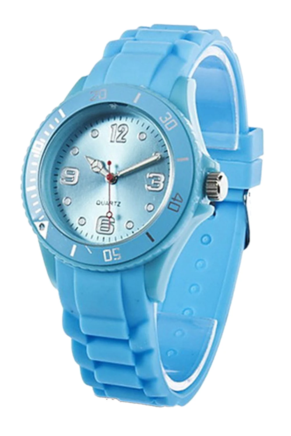 YCYS!Classic Stylish Silicon Jelly Strap Women's Wrist Watch (Light