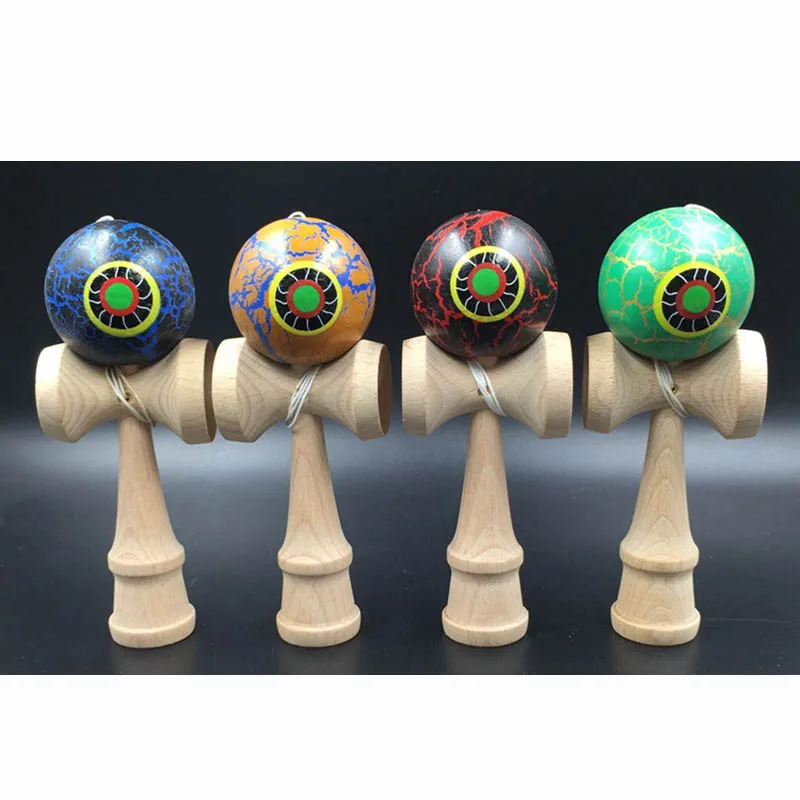 6 см кракле глаза деревянный бук Kendama шары умелые жонглирование шары профессиональные игрушки игры на открытом воздухе для детей взрослых