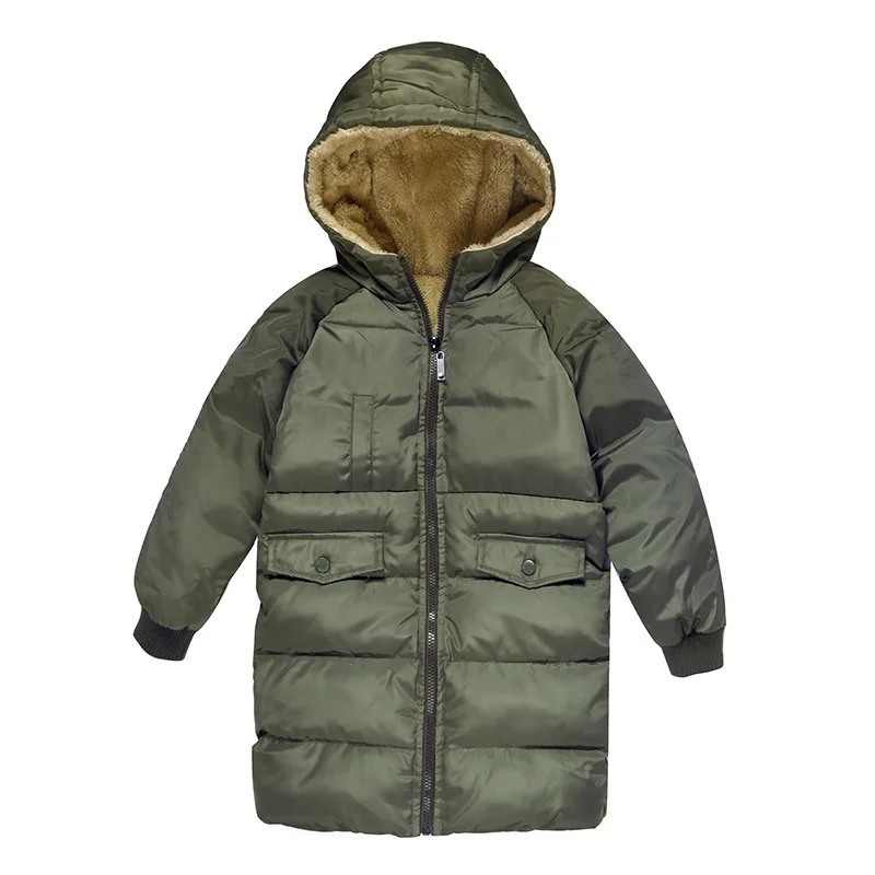 

2018 Velvet Kids Boys Winter Coat Warm Children's Long Jackets Cotton Infant overcoat Clothing Padded Jacket baby girl Clothes