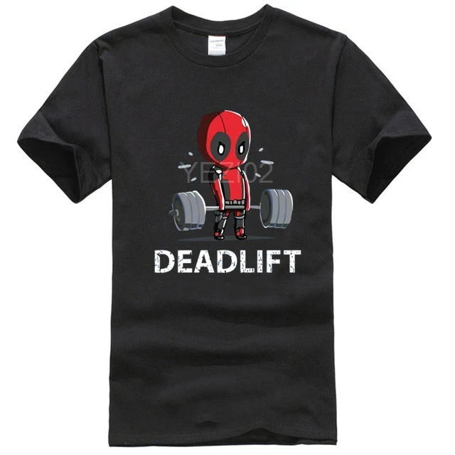 Deadlift رفع الاثقال رياضة Deadpool الكبار T قميص