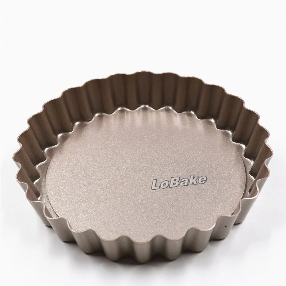 Newest 4 inches non-stick fluted wall mini round pie dish pan cake pizza mold bread mould baking pans for DIY bakery tools