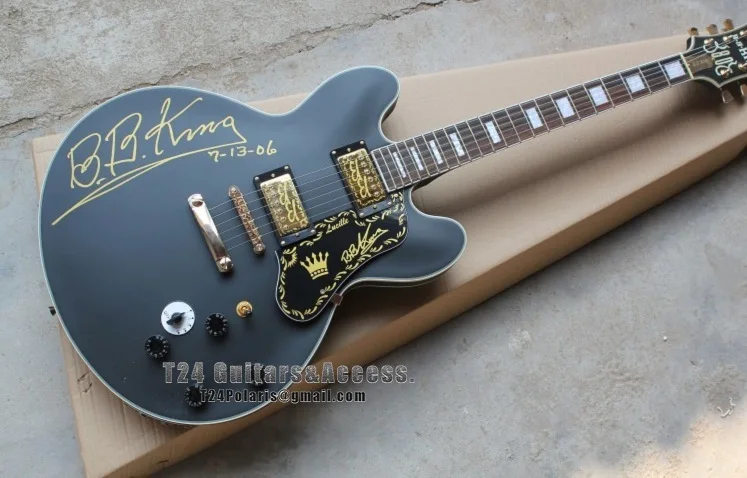 

Best Price Custom Special BB King Signature Lucille Black Matte Paint Two Input Solid Body Electric Guitar