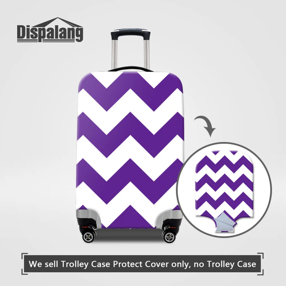 Dispalang Travel Luggage Protective Covers Striped Print Thick Elastic Perfectly Suitcase Covers