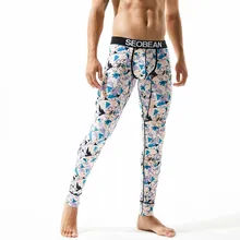 Мода новые осенние и зимние мужские Леггинсы Термо нижнее белье для мужчин кальсоны хлопковые мужские теплые утеплённые длинные кальсоны