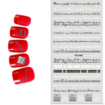 

1X Super Large Nail Art Transfers Stickers Nail Decals BLACK FLOWER LOVE LETTER ALPHABET ROSE PATTERN LACE YE540-542
