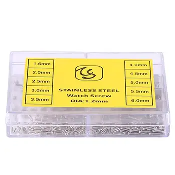 

500pcs/box 10 Sizes Watch Back Cover Screw Stainless Steel Screw Cross Boxed Watch Repair Tool Watchmaker Repair Part Tool