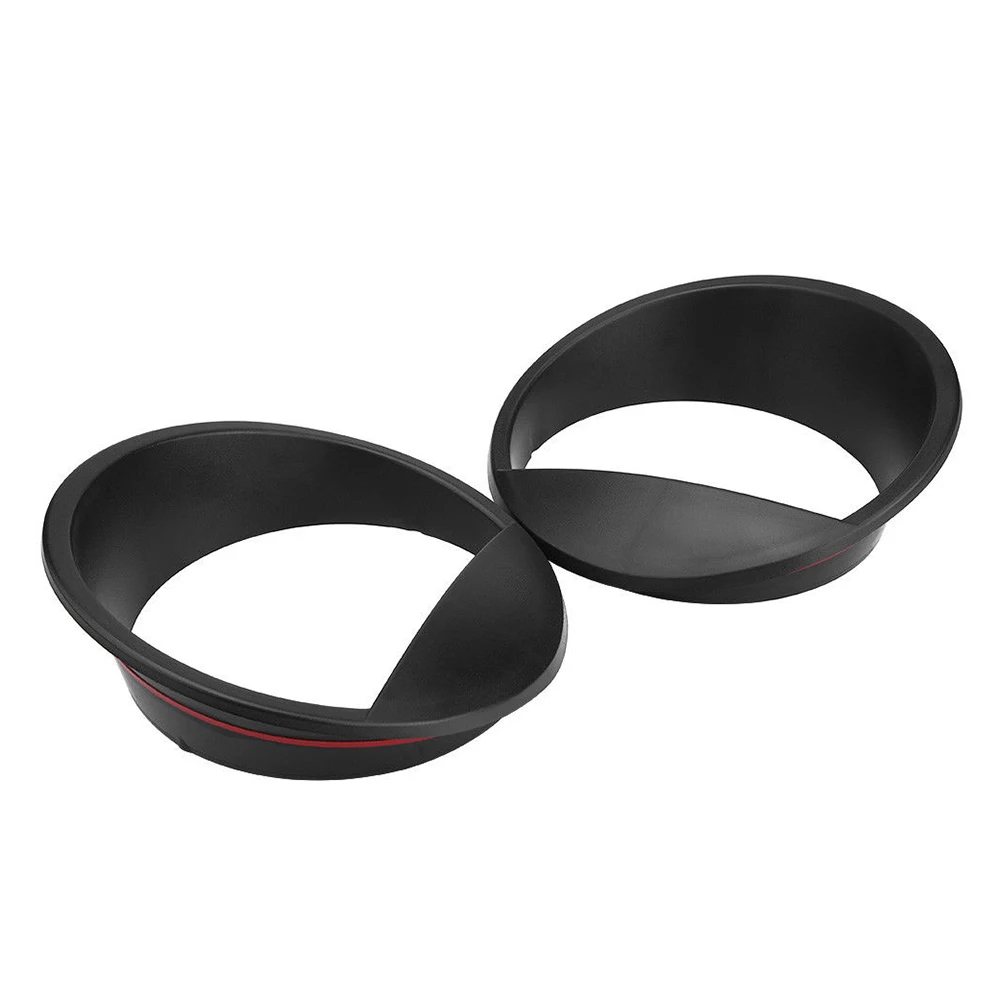 Black Front Light Cover Bezels Headlight Trim Bezels Car Accessory for