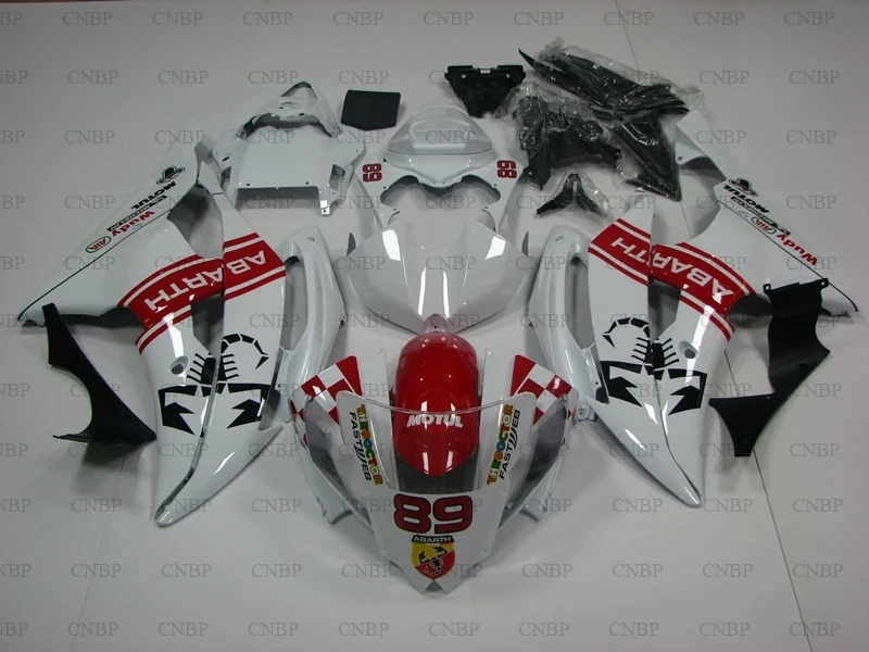 

YZF600 R6 2013 Fairings YZFR6 2008 - 2015 White Red Plastic Fairings for YAMAHA YZFR6 2015 Abs Fairing