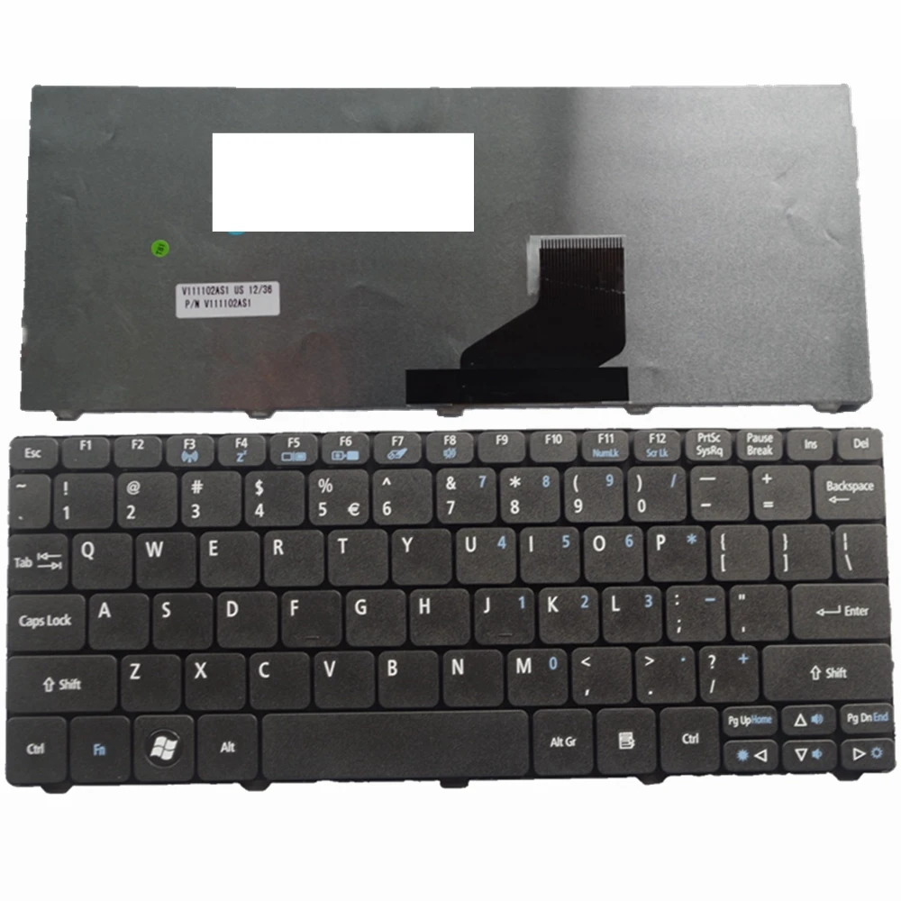  US Black New English Replace laptop keyboard For Acer AO522 For emachines E350 NAV51 eMD350-21 N214