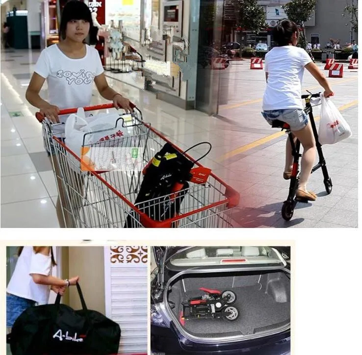 Factory direct sale 8-inch latest upgrade mini ultra light folding bicycle aluminum portable mountain bike