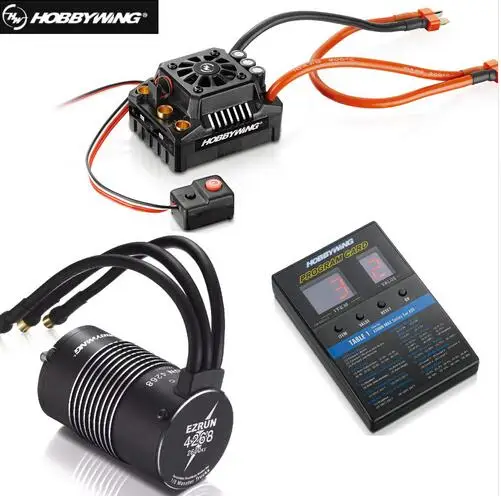 

Authorized Hobbywing EzRun Max8 v3 150A Waterproof Brushless ESC 4268 KV2600 Motor LED Programing for 1/8 RC Car Truck