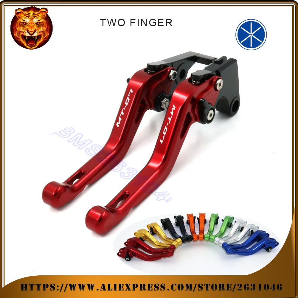 

For YAMAHA mt07 mt-07 2014 2015 RED BLACK BLUE NEW STYLE Motorcycle Adjustable Short Brake Clutch Levers FREE SHIPPING CNC