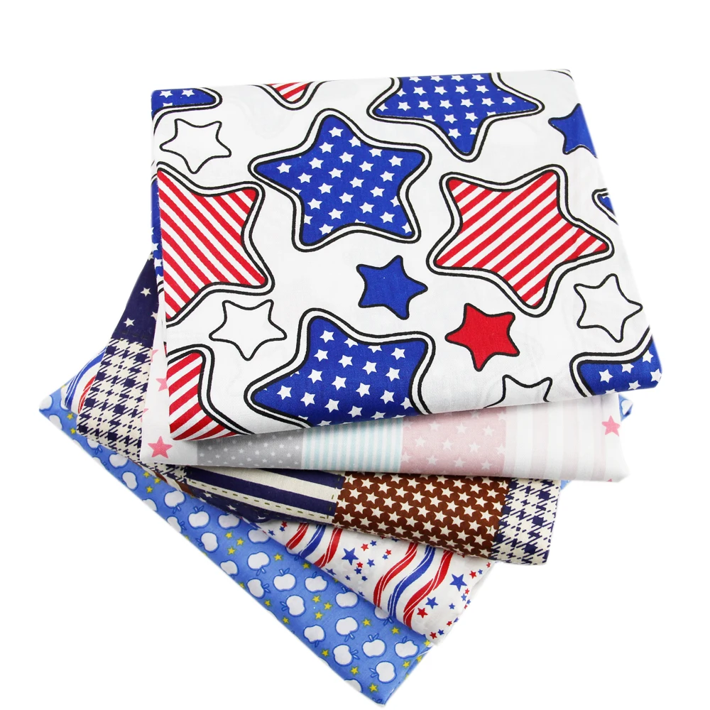 50*145CM star patchwork printed 100 percent cotton fabric for Tissue Kids Bedding home textile Sewing Tilda Doll c700 | Дом и сад