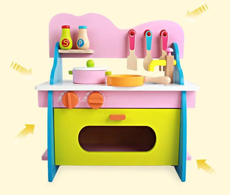 Деревянные кухонные игрушки детский дом Моделирование Кухонные принадлежности игровой набор
