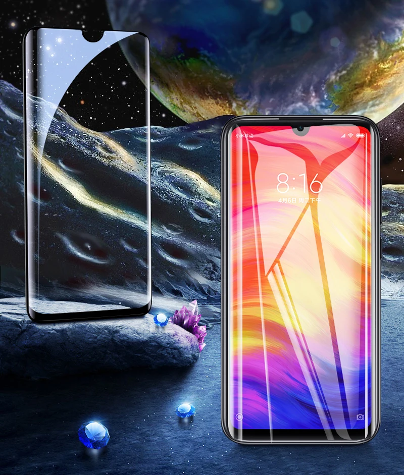 

Full Cover Tempered Glass For Xiaomi Redmi Note 6 Pro Note 7 Mi 8 Lite 9 Mix 3 Pocophone F1 Screen Protector Toughened Film