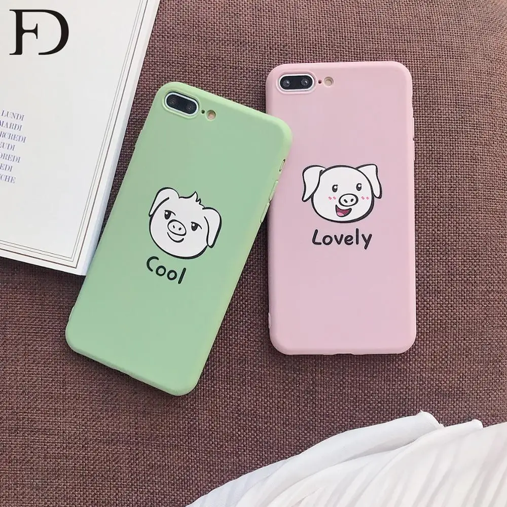 

FD Lovely Pig Soft TPU Phone Case X XS Max XR Case Cover Phone 7 8 6 6s Plus Stylish Case Phone 8 Plus Fashion Phone Case New