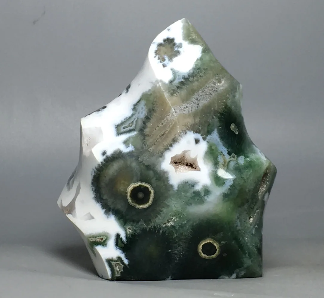 

233g New arrival Natural crystal healing Home decoration polishing Ocean jasper flame