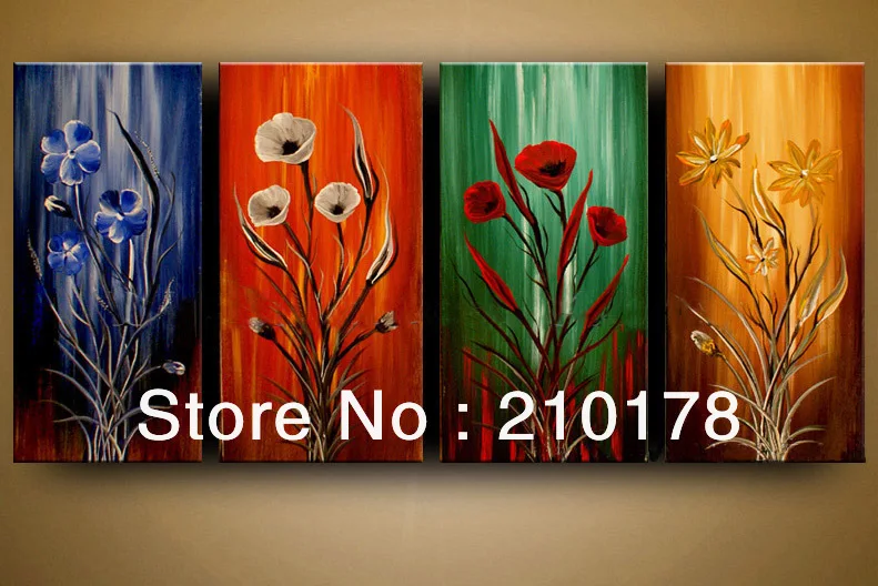 

handmade oil painting on canvas modern 100% Best Art Flower oil painting original directly fromartist FL4-091