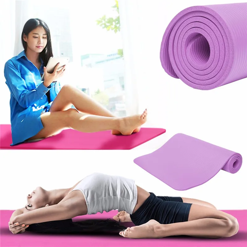 8mm Thick 1830*610mm Yoga Mat For High Quality NBR Non-Slip Yoga Mats For Beginner Fitness Exercise Tasteless Gym Pads Bag