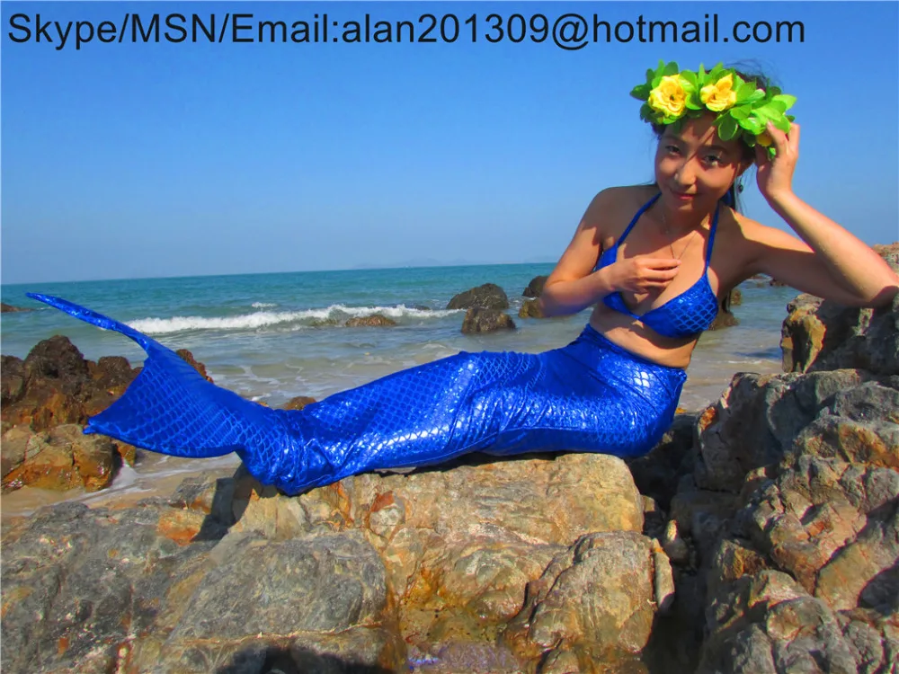 Realistic Swimmable monofin Adult Size Sparkle Swimsuit Fabric Mermaid Tail 008 |