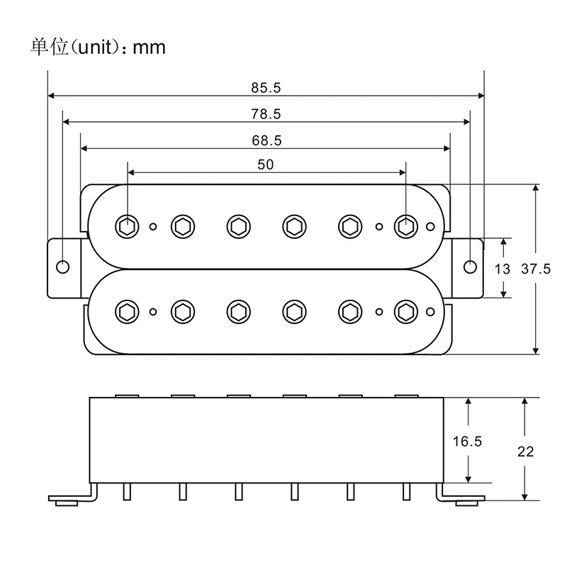 FLEOR 1PCS Electric Guitar Double Coil Humbucker Pickup Bridge/Neck Passive Pickup w/ Height Adjusting Screws Multi Colors -