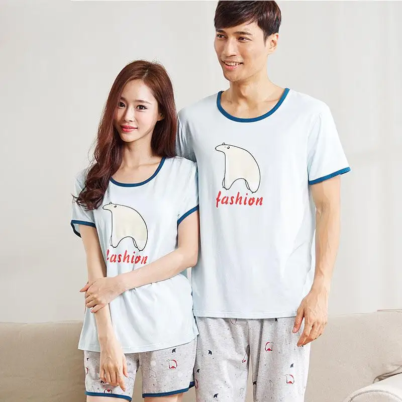 couple cotton pajamas sleepwear 100 cotton couples pajamas summer